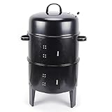 LKHDONG Räucherofen 3 in 1 Holzkohlegrill Smoker Grill Räuchertonne...