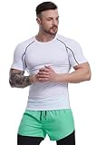 Kurzarm Herren Basic Shirt Herren Laufshirt Herren Sportshirt Herren Casual...