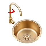 Goldene, runde Waschbecken, Badezimmerwaschbecken, Küchenspüle,...