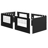 Zelsius Seitenwände für Pavillon 3x6 m | 6-teilig, Schwarz |...