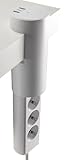 3-Fach Tischsteckdose 3m Kabel Mehrfachsteckdose Schalter USB-A USB-C 20W...