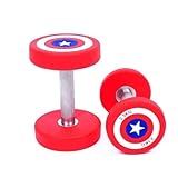hanteln Set 2ST America Captain Rubber Dumbbel Gym Gewerbliche Nutzung...