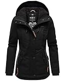 MARIKOO warme Damen Winter Jacke Teddyfell gefütterte Winterjacke B802...