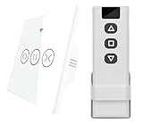 WiFi Smart Jalousie Schalter mit RF Fernbedienung, Rollladen Zeitschaltuhr...