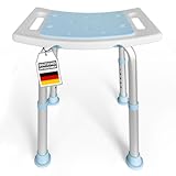 Floordirekt Duschhocker Nora - höhenverstellbarer Duschstuhl 37,5-49,5cm -...