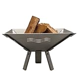 Feuerschale Fenit eine steckbare Feuerschale (Motiv Welle Edelstahl mit...