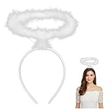 Balinco Weißer Heiligenschein Haarreif für Erwachsene - Engel Kostüm...