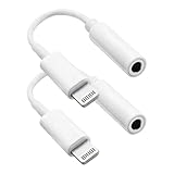 Tayte 2PC Kopfhörer Adapter für iPhone auf 3.5mm, Lightning auf Klinke...