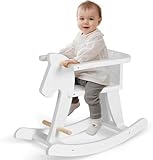 Labebe Baby Schaukelpferd Holz, Weiß Klassisch Schaukeltier, Chic Schaukel...