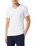 Seidensticker Herren T-shirt V-ausschnitt Kurzarm Uni T Shirt, Weiß (Weiß...
