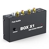 Fosi Audio Box X1 Phono Vorverstärker für MM Plattenspieler Mini Stereo...