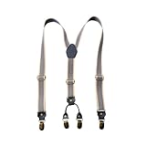 Watreketal Verstellbare 2 5 Cm Hosenträger Mit Anti Rutsch Clips Vintage Y...