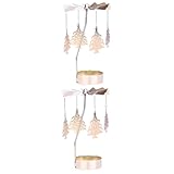 ABOOFAN Kerzenhalter, drehbar, in Form einer Windmühle, 2 Stück, kreativ,...