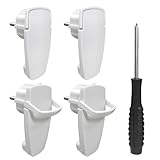 Pesfehhy 4 Stück Schuko-Winkelstecker, Flachstecker 250V, Netzstecker mit...