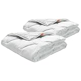 sleepling Bettdecke 135x200 cm, 2er Set Ganzjahresdecke 135 x 200, Decke...