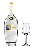 Scheibel Premium Wild-Schlehen Geist, 0,7L Flasche + Aroma-Glas