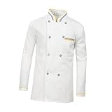 TOGEVAL Kochuniform Chef-Code Ärmel Kochjacke Küchenchef Koch Anzug...