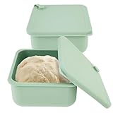 BAODBF 2 Stück Pizzaballenbox mit Deckel,Teigbox,Pizzateig Box mit...