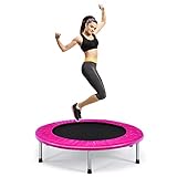 COSTWAY φ97cm Mini Trampolin, Fitness Trampolin faltbar, Kindertrampolin...