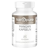 Fair & Pure Mangan hochdosiert, 90 Kapseln, 4mg aus Mangangluconat,...