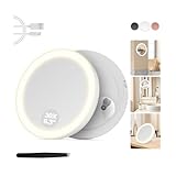 MOMOKUBA Kosmetikspiegel mit Beleuchtung, 30-Fach Vergrößerungsspiegel...