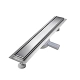 sunrik Duschrinne 80 cm, Befliesbar Duschrinne extra flach, Edelstahl...