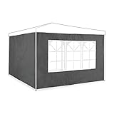 Relaxdays Seitenwände für Pavillon, 2er Set, HxB 2x3 m, Pavillonwand mit...