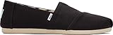 TOMS Damen Alpargata aus recycelter Baumwolle Flache Slipper, Schwarz...