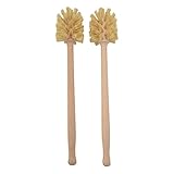 Toilettenbürste aus Holz, 35,6 x 7,6 cm, WC-Reinigungsbürste, rutschfest,...