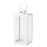 Laterne 9,5 x 10,5 x 28cm Gartenlaterne Metall Windlicht Laternen Deko...