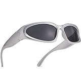 Charfia Sport Sonnenbrille, Wrap-Around-Sonnenbrille für Herren...