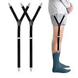 EupHHonycs 1 Paar Hemdhalter für Herren, verstellbare elastische Riemen,...