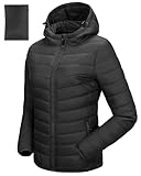 33,000ft Leichte Pufferjacke für Damen, wasserabweisend, warm, verstaubar,...