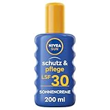 NIVEA SUN Schutz & Pflege Sonnenspray LSF 30 (200 ml), Sonnencreme Spray...