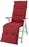 50318-300 Sun Garden Auflage Relaxliege Naxos dunkelrot 174x50x6 cm...