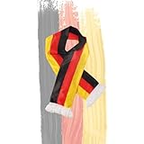 Fanschal mit Deutschland Flagge - 14 cm langes Sportfanprodukt -...