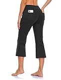 MOVE BEYOND Butterweiche Damen Bootcut Yogahose Capris mit 4 Taschen...