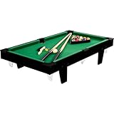 GAMES PLANET Mini Pool Billardtisch Micro inkl. Zubehör (2 Queues, Kugeln,...