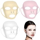 Piriuuo 3 Stück Silikon Maske, Wiederverwendbare Silikon Gesichtsmaske 3D...