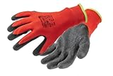 Högert Technik RODER latexbeschichtete Schutzhandschuhe rot/schwarz...