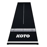 KOTO - Oche Carpet Checkout Dartmatte Schwarz 285 x 80 cm + Oche Inkl....