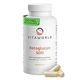 Beta Glucan - Beta Glucan Kapseln hochdosiert 500mg pro Tag (90 vegane...