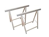 2er Set einfacher standard Holz-Arbeitsbock oder Tapezierbock 2-sprossig -...