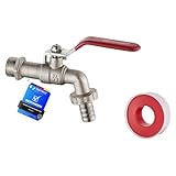 Ibergrif Garten Wasserhahn 1/2 zoll mit Gartenschlauch Adapter - Kugelhahn...
