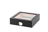 BigSmoke Zigarren Humidor mit Glasdeckel und Zedernholz Furnier,...