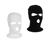 LINSOCLE 2pcs Balaclava - 3-Loch Sturmmaske, Gestrickte Sturmhaube,...