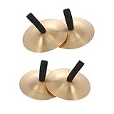 Taicols 2 Paar Finger Becken Messing, Fingerzimbeln Mini Brass mit...