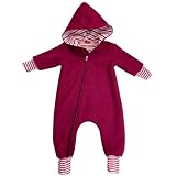 Lilakind“ Baby Wollwalk Overall Einteiler mit Kapuze Walkloden...
