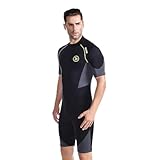 ZCCO Herren Shorty Neoprenanzüge 1,5 mm Premium Neopren-Reißverschluss...