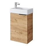 Planetmöbel Waschtisch mit Unterschrank 40 cm Waschbecken Bad Gäste WC...